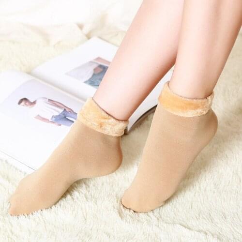 Winter new plus velvet padded warm womens socks