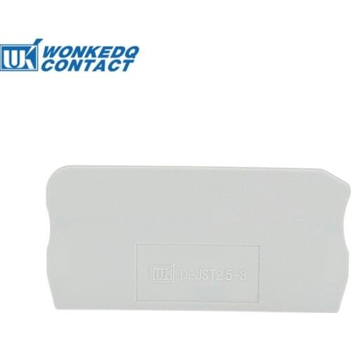 10Pcs D-ST2.5-TW End Cover For PT2.5/ST2.5-TW ST/PT 3 Connector Din Rail Terminal Block Accessories D-ST 2.5-TW Barrier Plate