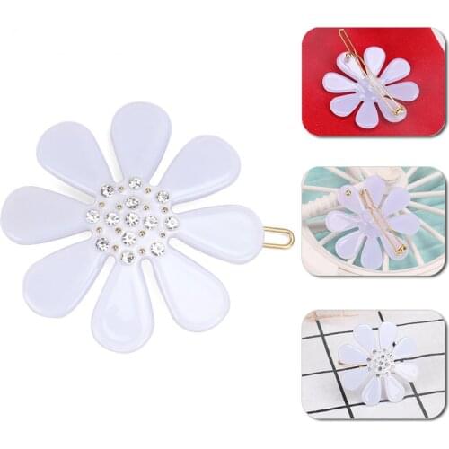 2021 Hot Sale Flower Shape Hair Clip Cellulose Acetate Hair Pins For Girls Women Flower Hair Clips