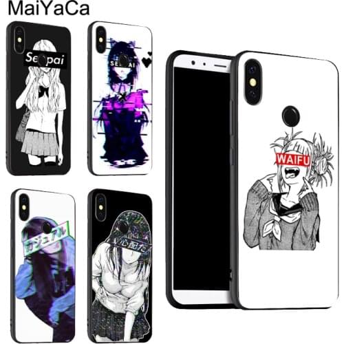 Anime Manga Senpai Waifu Girl Case For Xiaomi Redmi Note 10 Pro 7 8 Pro 8T 9S Note 9 Pro Cover For Redmi 9 9T 9C 9A 8A