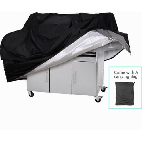 420D Oxford Cloth Outdoor Barbecue Cover Black Oxford Cloth Furniture Dust Cover With Four-corner Buckle Oven Cover Dust Cover