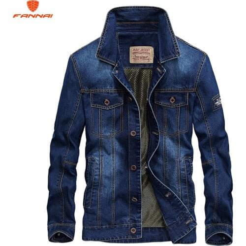 FANNAI Mens Denim Jackets
