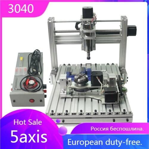 5axis cnc 3040 router machines 5 axis DIY cnc milling machine mini full metal cnc engraving machine CNC DIY 5th axis rotary axis