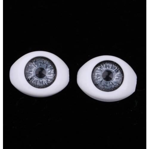 1/4 BJD DIY Custom Use - Safety Acrylic Eyes 14mm Eyeballs Silver Iris for Kurhn Dollfie MSD Doll Making Supplies