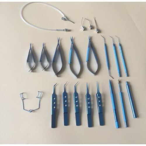 21pcs Intraocular Set Surgical Instrument Titanium Alloy Eye Ophthalmic Cataract & Eye Micro Surgery Tools