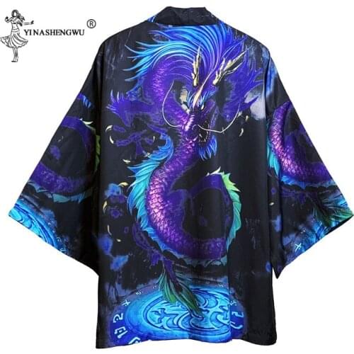 Traditional Japanese Kimonos Cardigan Summer Clothes Japanese Kimono Yukata Asian Japan Men Women Sunscreen Thin Loose Polyester
