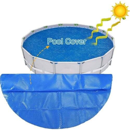 Pool Cover Swimming Round Pool Solar Cover Protector Waterproof Dust Swimming Pool With Rope Insulation Film Home Pool Accessor