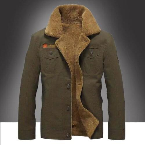 Jacket mens autumn and winter plus velvet padded jacket fluffy one loose plus large size young and middle-aged cotton jacket