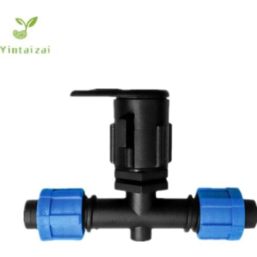 Tape Tee For Lay Flat Hose Dn17(16mm)Tape Swivel Drip Tape Connector Micro Irrigation Drip Fittings