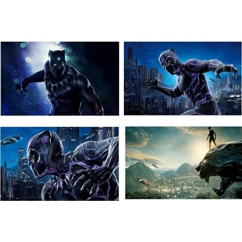 Marvel Avengers Superhero Canvas Painting Art Posters and Prints Anime Panther Print HD Picture Children Bedroom Home Decoration