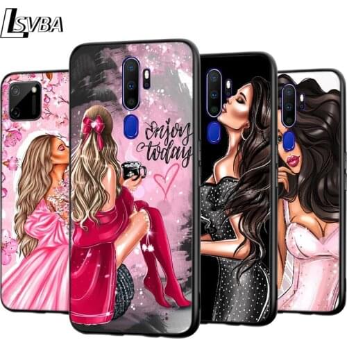 Fashion Girl Baby For OPPO A5 A9 A7 A11X A1K A12 A12E A31 A32 A53 A53S A72 A73 A93 AX7 Pro 2020 2018 5G Phone Case