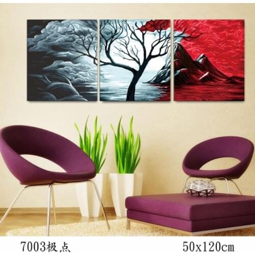 Wall pictures for living room Three-picture Combination vintage home decor painting by numbers Triptych canvas painting H475