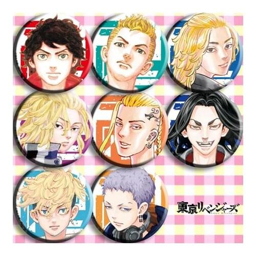 New Anime Tokyo Revengers Cartton Metal Badge Brooch Pin Cosplay Anime Buttons Collection Holiday Gifts Japan