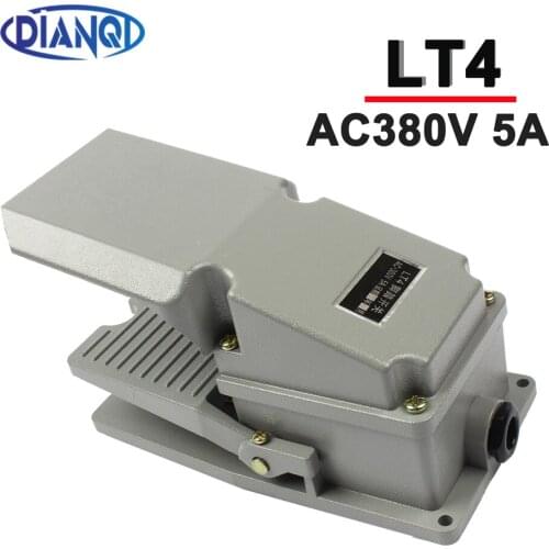 LT4 Foot Switch Pedal Switch 5A AC 380V 15A AC 250V Material Aluminum LT4