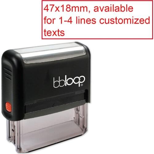 Bbloop Custom Rectangular Office 1-4 Lines Self-Inking Stamp