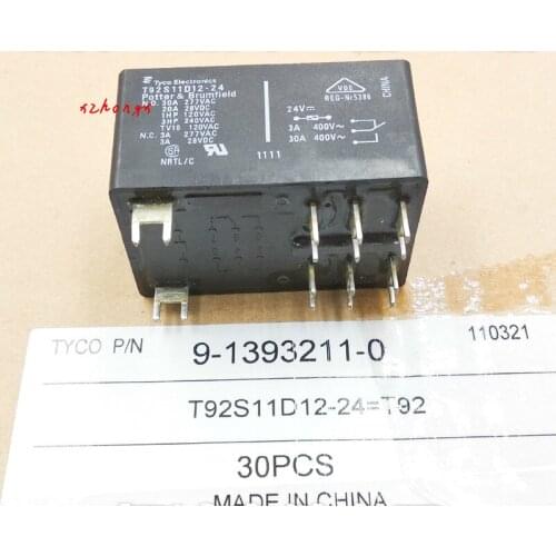 Relay t92s11d112-24 9-1393211-0 DPDT 30A 24VDC