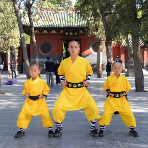 USHINE 016 height 100cm-180cm Satin Children ShaoLin KungFu Uniform Performance Suits Clothing Costume Anzug Man Boys