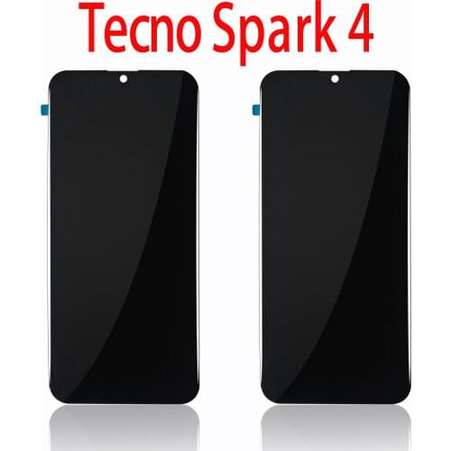 New 6.52inch For Tecno Spark 4 (KC8) X650 / TECNO SPARK 4 Lite BB4k Touch Screen With Lcd Display Panel Lens Glass Digitizer