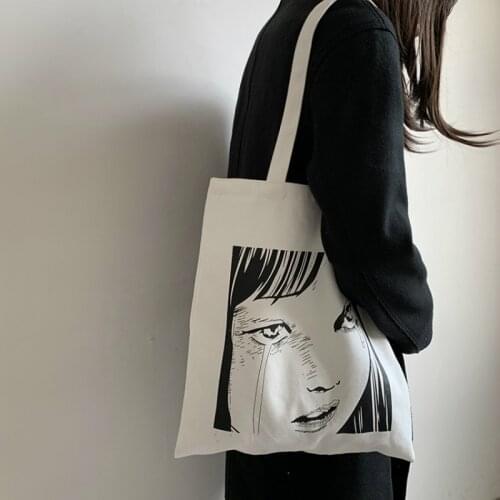 Fashion Zipper Cartoon Women Soft Canvas Bags Handbags 2019 New Arrival Female Casual Simple Classic Tote Bags Shoulder Bags