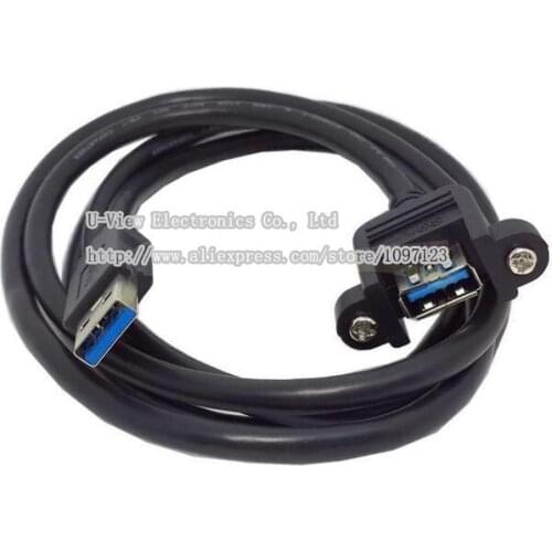 Super Speed USB3.0 Panel Mount Cable Female to Male A M F Extension Cable About 50CM/Free Shipping/3PCS