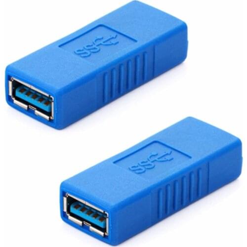 USB 3.0 Type-A Female to Female Super Speed Coupler Connector Extension Cable Adapter 2pcs/lot