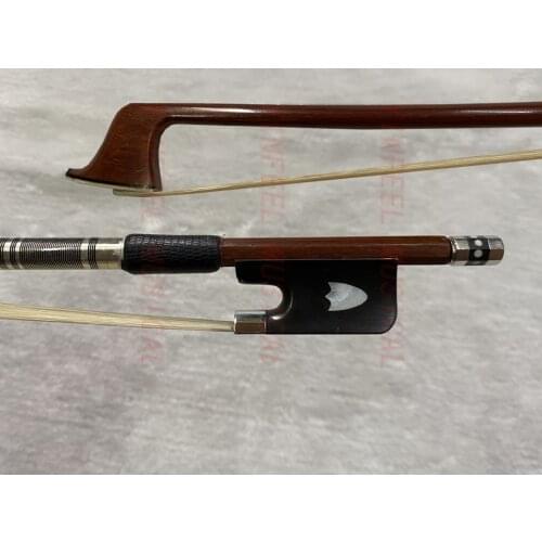 Top level 4/4 Well Made Viola Bow Pernambuco Performance Straight Nickel Silver round BRAZIL WOOD Viola Bow Ebony Frog