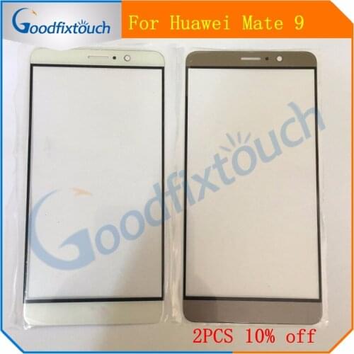 5PCS For Huawei Mate 9 Mate9 MT9 Front Screen Outer Glass Touch Outer Cover Panel Lens Replacement Black/White/Gold/Mocha Gold