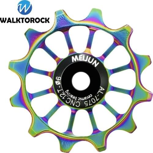 12T MTB Bicycle Rear Derailleur Jockey Wheel Ceramic Bearing Pulley CNC Road Bike Guide Roller Idler Bike Parts