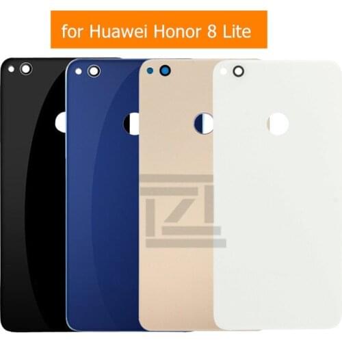 For Huawei Honor 8 Lite Battery Back Cover Rear Door Housing Cover for Huawei Honor 8 Lite Glass Back Cover Repair Parts