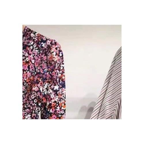 2020 Spring and Summer New Temperament Lady Floral V-neck Elastic Waist Irregular Dress