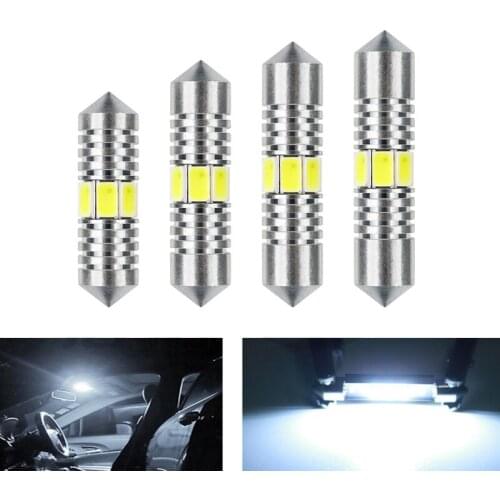 1Pcs Festoon 31mm 36mm 39mm 41mm C5W C10W Super Bright CSP LED Bulbs Car Dome Light Canbus No Error Auto Interior Reading Lamps