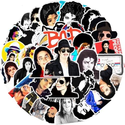 10/30/50PCS Global Superstar Singer and Dance King Michael Jackson Sticker Graffiti Scooter Laptop Decorative Toys Wholesale