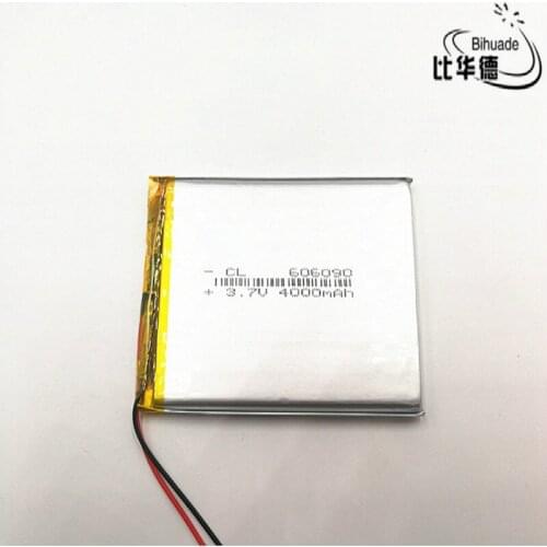 10pcs 3.7V 4000mAh 606090 Polymer Lithium Li-Po Rechargeable Battery For GPS DVD
