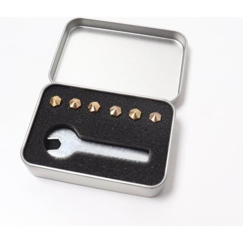 6pcs Blurolls top quality brass V6 nozzles for 3d printer hotend full sizes Fun pack for Prusa BLV extruders