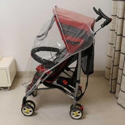 Stroller Accessories Transparent Rain Cover Fashionable Big Cart Zipper Raincoat Dust Shield Necessary Baby Outdoor Supplies