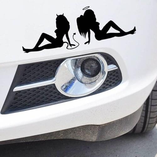Aliauto Car Decoration Beauty and Devil Tail Sticker Car Covers Sticker And Decal For Toyota Skoda Octavia Peugeot 307 Mazda 3