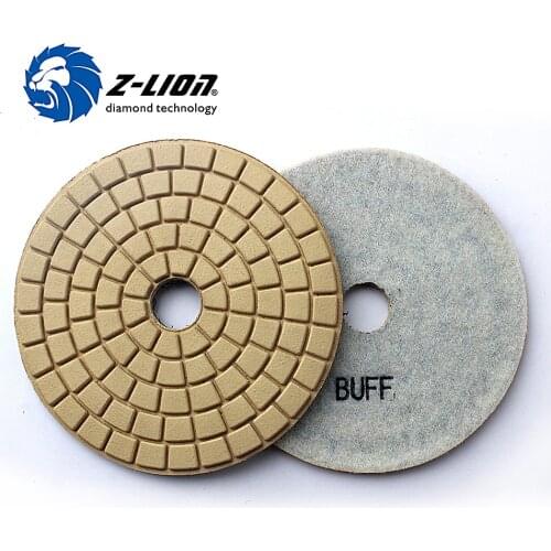 Z-Lion 2 Pcs 5 Inch Buff Diamond Polishing Pad 125mm Ceramic Granite Polishing Stones Abrasive Tool Buffing Pads Best Quality
