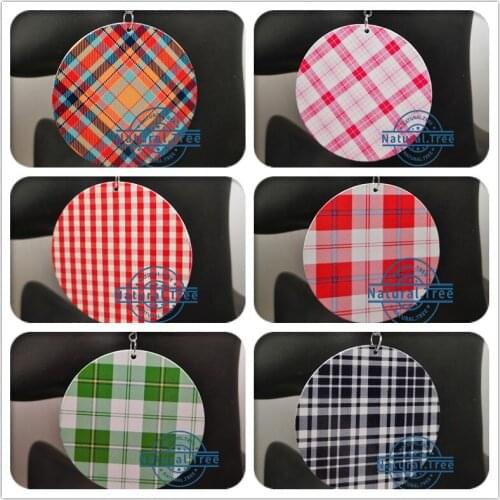 Free Shipping! newest Plaid Wooden Earrings