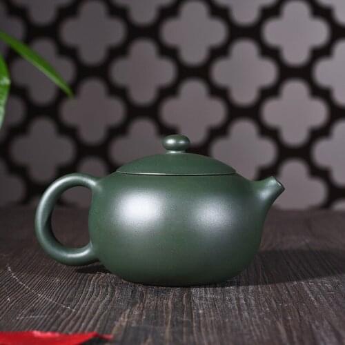 Yixing Zisha teapot genuine all handmade raw materials green mud Xi Shi pot Kung Fu teapot tea sets