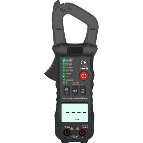 Digital Clamp Meter 6000 Counts Display Measures Capacitance Temperature Diode Continuity (AC/DC Current)