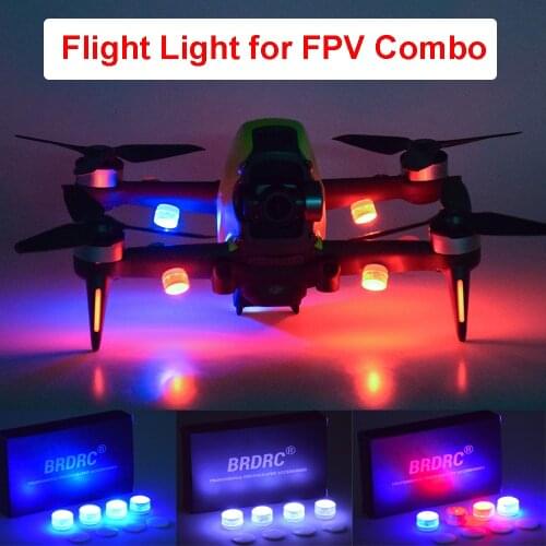 For DJI FPV Combo Drone Universal Night Flight Light Mavic Air 2/Air 2S/Mini 2/Mavic 2 Pro/Zoom/Phantom 3/4 LED Light Accessory