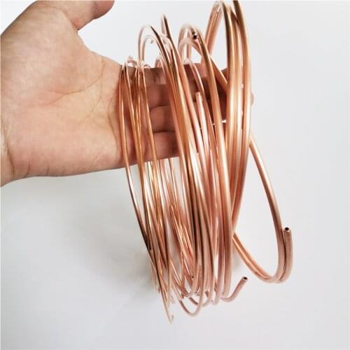 10m T2 Red Copper coil 2/3/4/5mm Copper tube Air Conditioning Copper Pipe Soft Tube 99.9% T2 Copper DIY Cooling