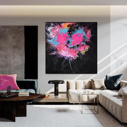Colorful Flower Abstract Oil Painting Think Independe Wall Picture For Living Room Canvas Modern Art Poster And Print