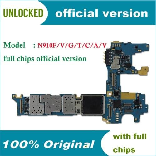 32gb Original Unlocked for Samsung Galaxy Note 4 motherboard N910F Motherboard, Europe Version for Note 4 N910F Mainboard