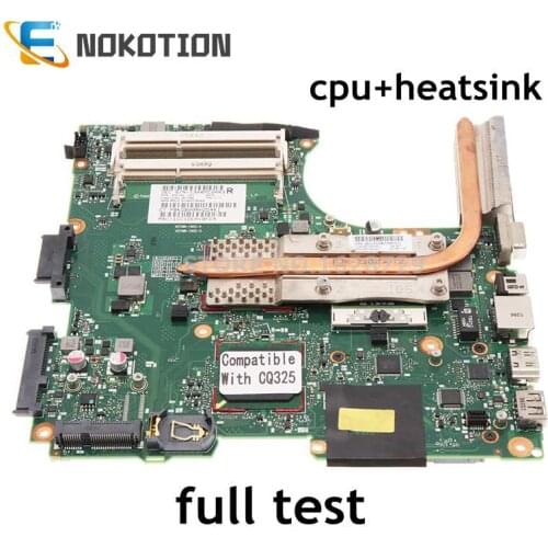 NOKOTION 605748-001 605747-001 Motherboard For HP CQ320 420 620 With CPU+Heatsink Instead OF 611803-001 CQ325 CQ625 Motherboard