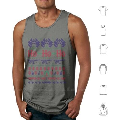 Mcclane Christmas Sweater Tank tops vest 100% Cotton Die Hard Diehard Nakatomi Tower Plaza Bruce Willis