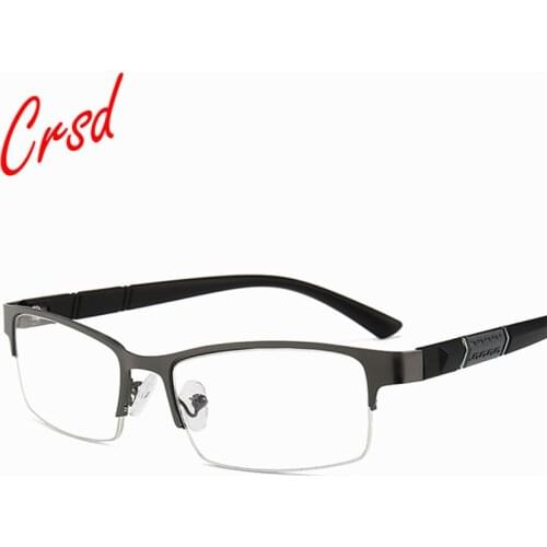CRSD 2020 Myopia Glasses Men Women High Quality Half-frame Diopter Glasses Business Male Presbyopic Eyeglasses Reading Glasses