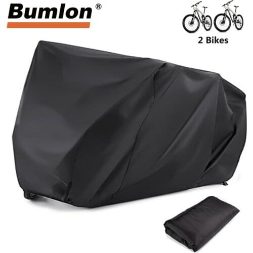 Outdoor Bicycle Cover Waterproof Tight Cycling Cover Storage Snow Dust Proof Protector for 2 Bicycles Bike Accessories HT19-0012