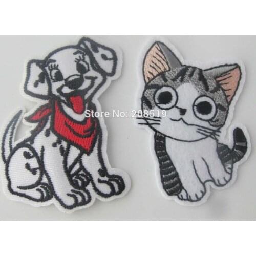 PENVLN Lovely Children Apparel Patches Dog/Cat 20Pcs Iron On Appliques Decorative Accessories For Garment