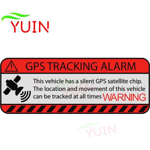 GPS TRACKING ALARM Warning Sign Car Sticker Motorcycle Auto Accessories PVC Bumper Window Decoration Waterproof Decal 13*5cm